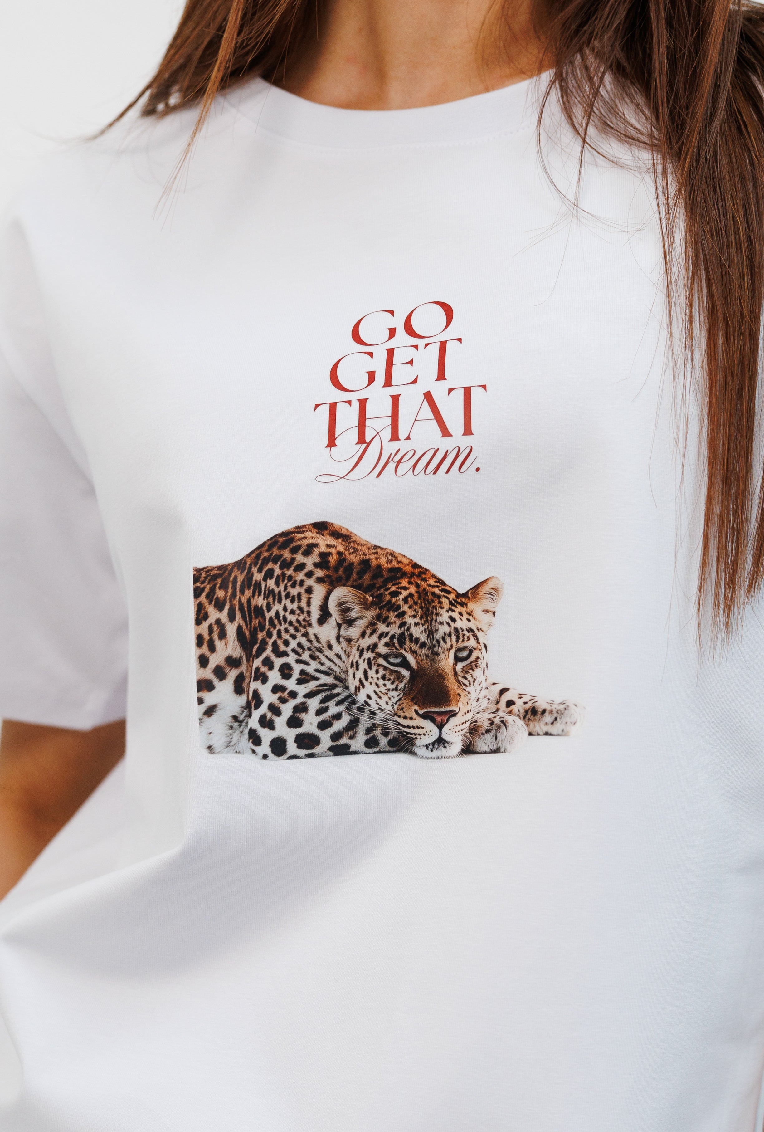 Футболка з принтом Go get that dream