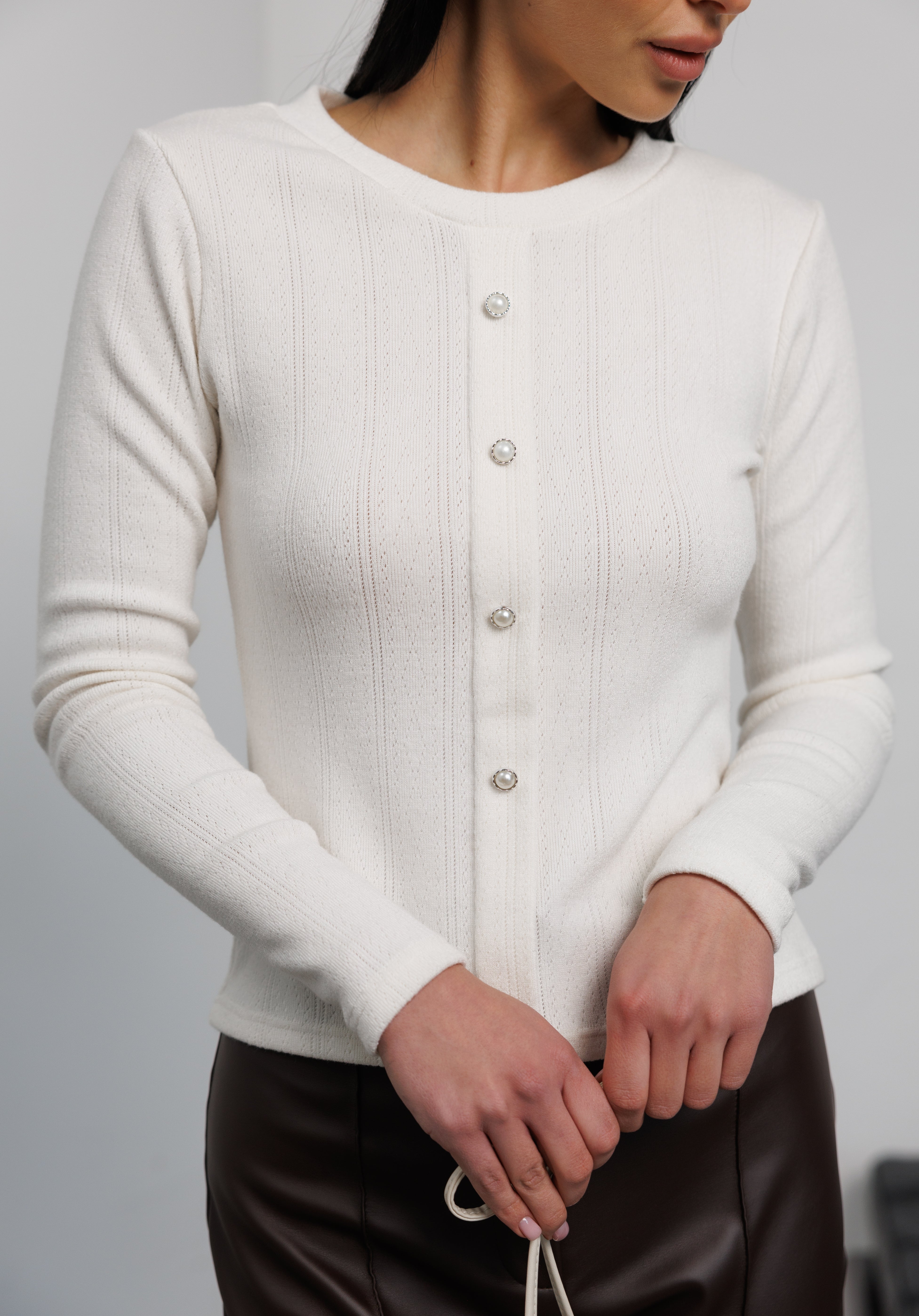 Кофта з перлинками