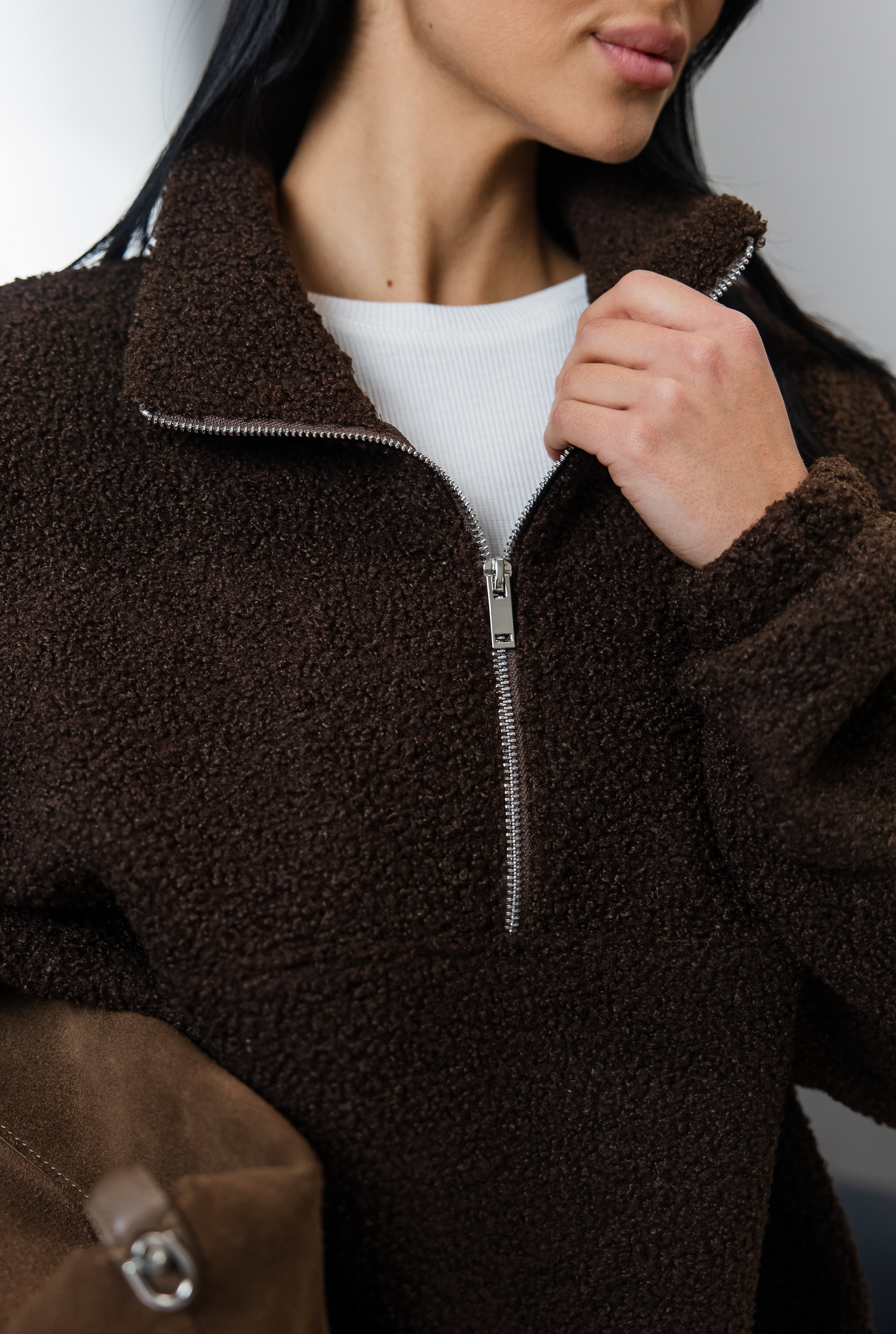 Флісова тедді-кофта шоколад