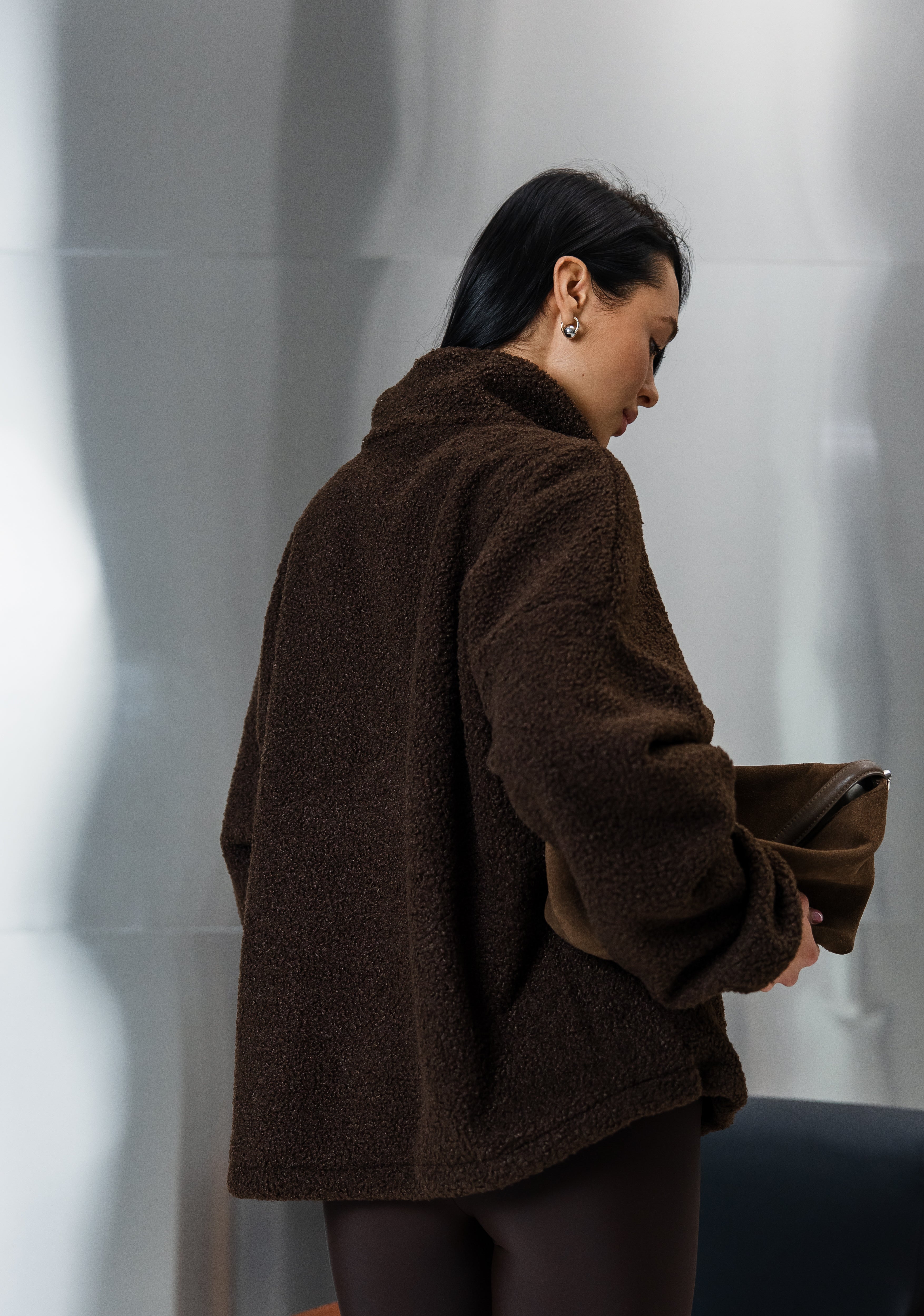 Флісова тедді-кофта шоколад