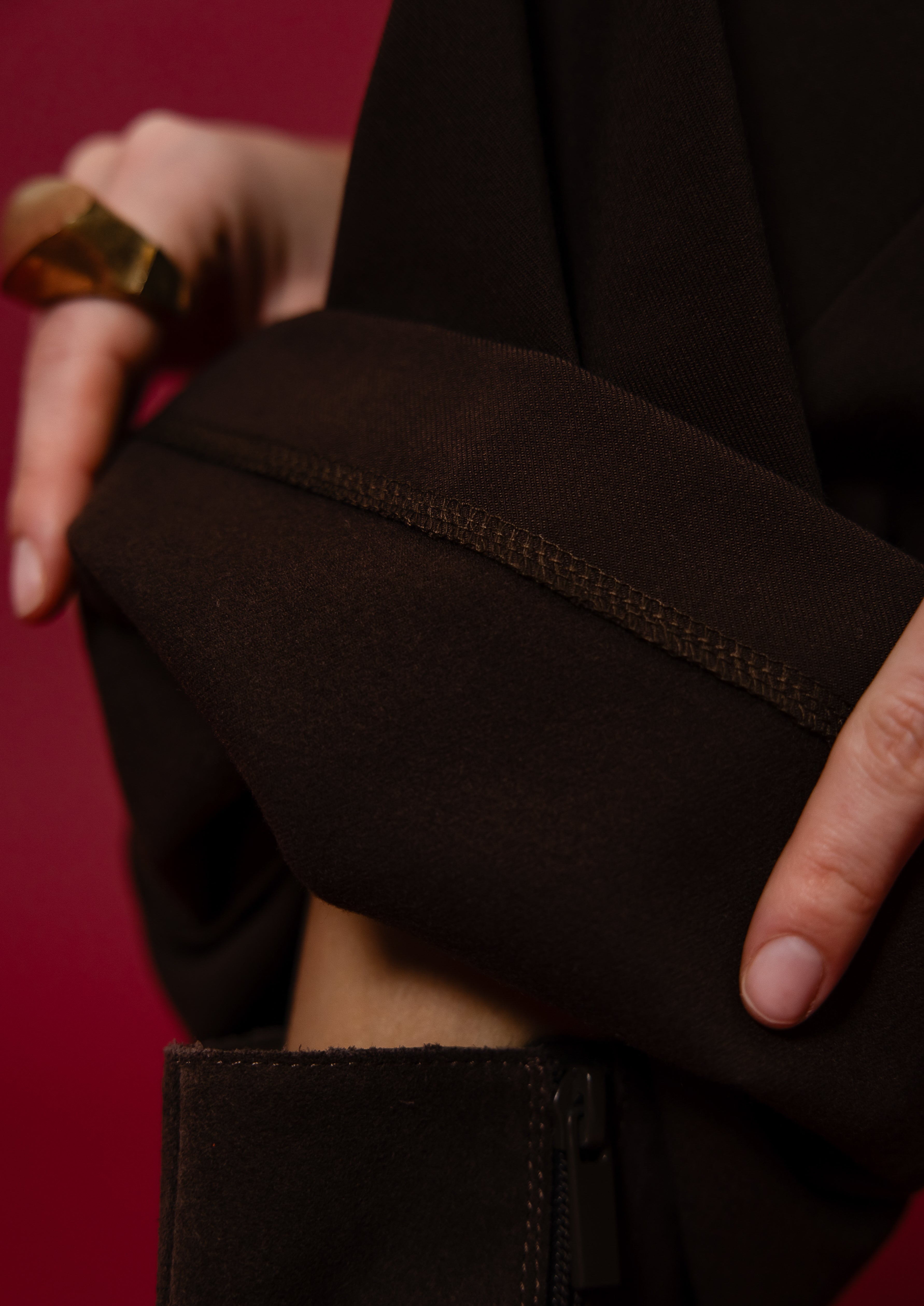 Палаццо на флісі шоколад