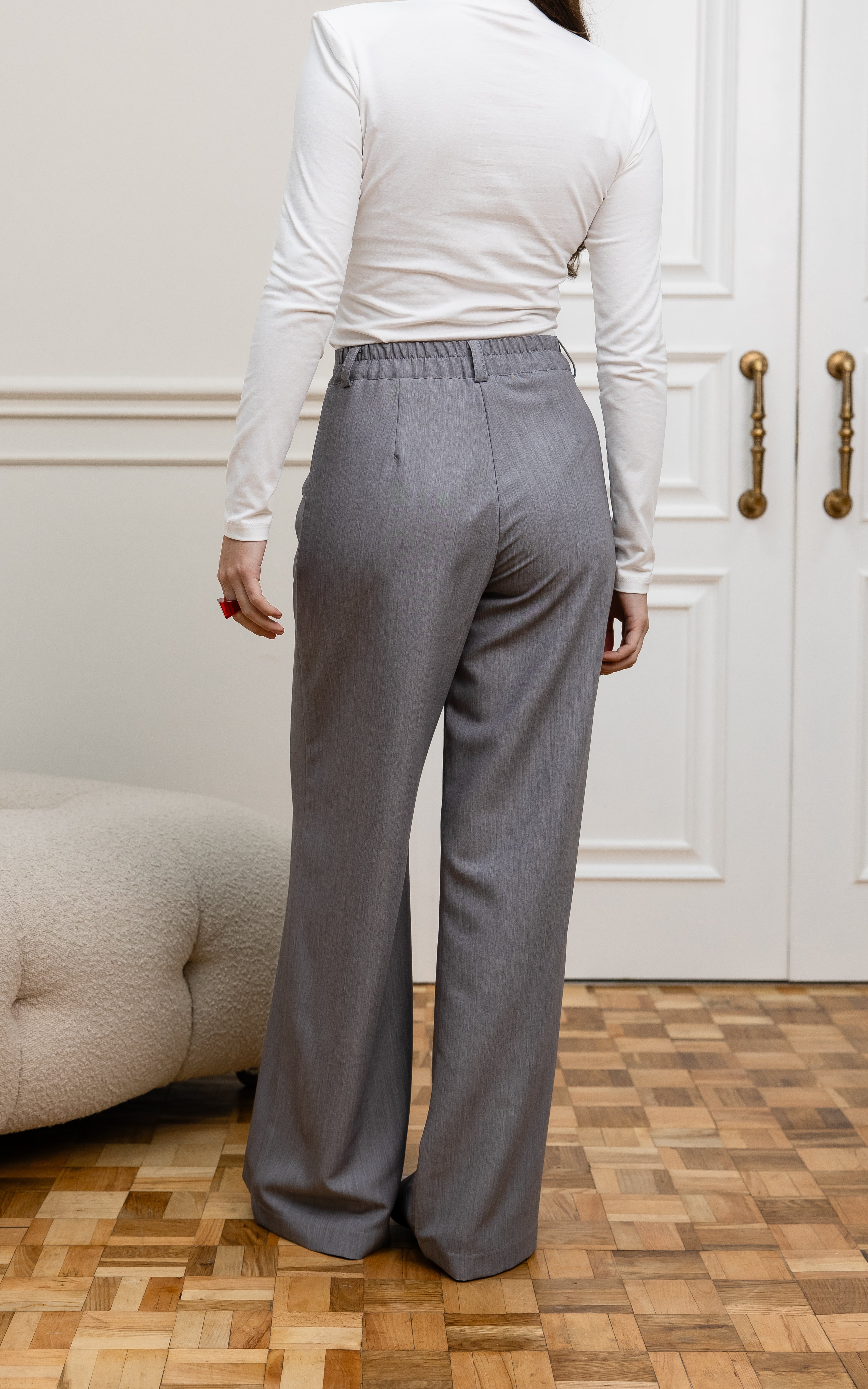 Класичні брюки-палаццо сірий