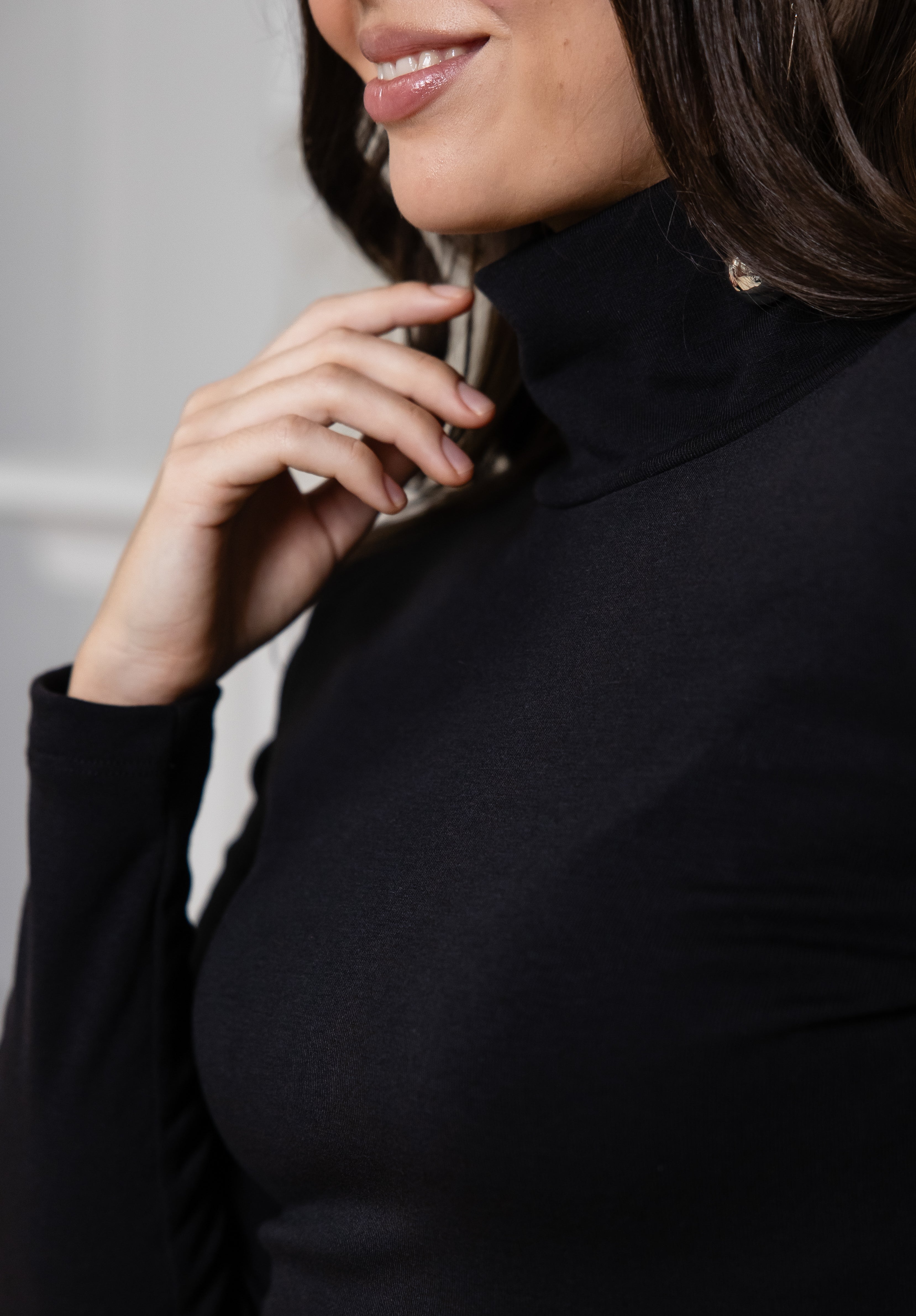 Утеплений гольф чорний