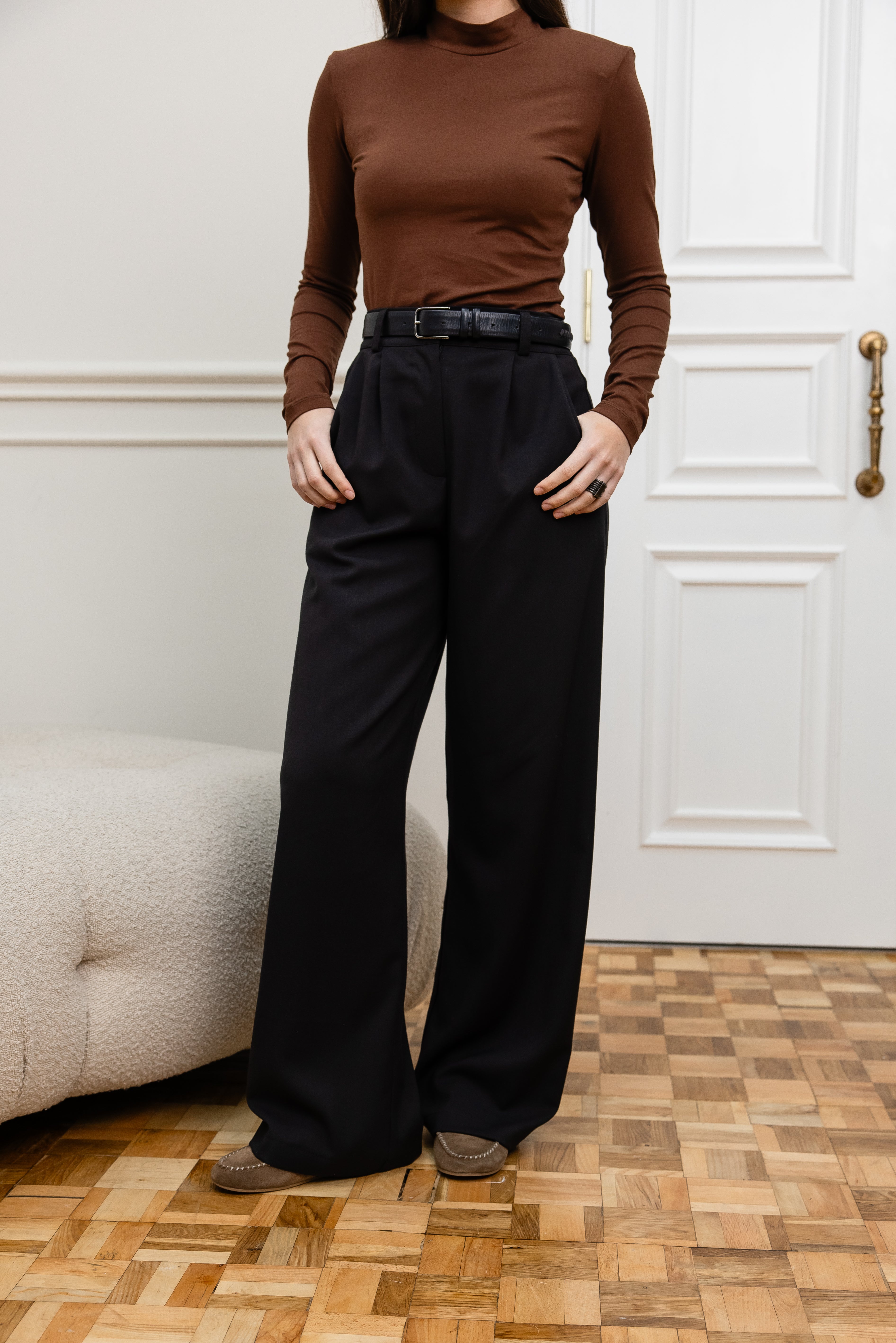 Класичні брюки-палаццо чорний