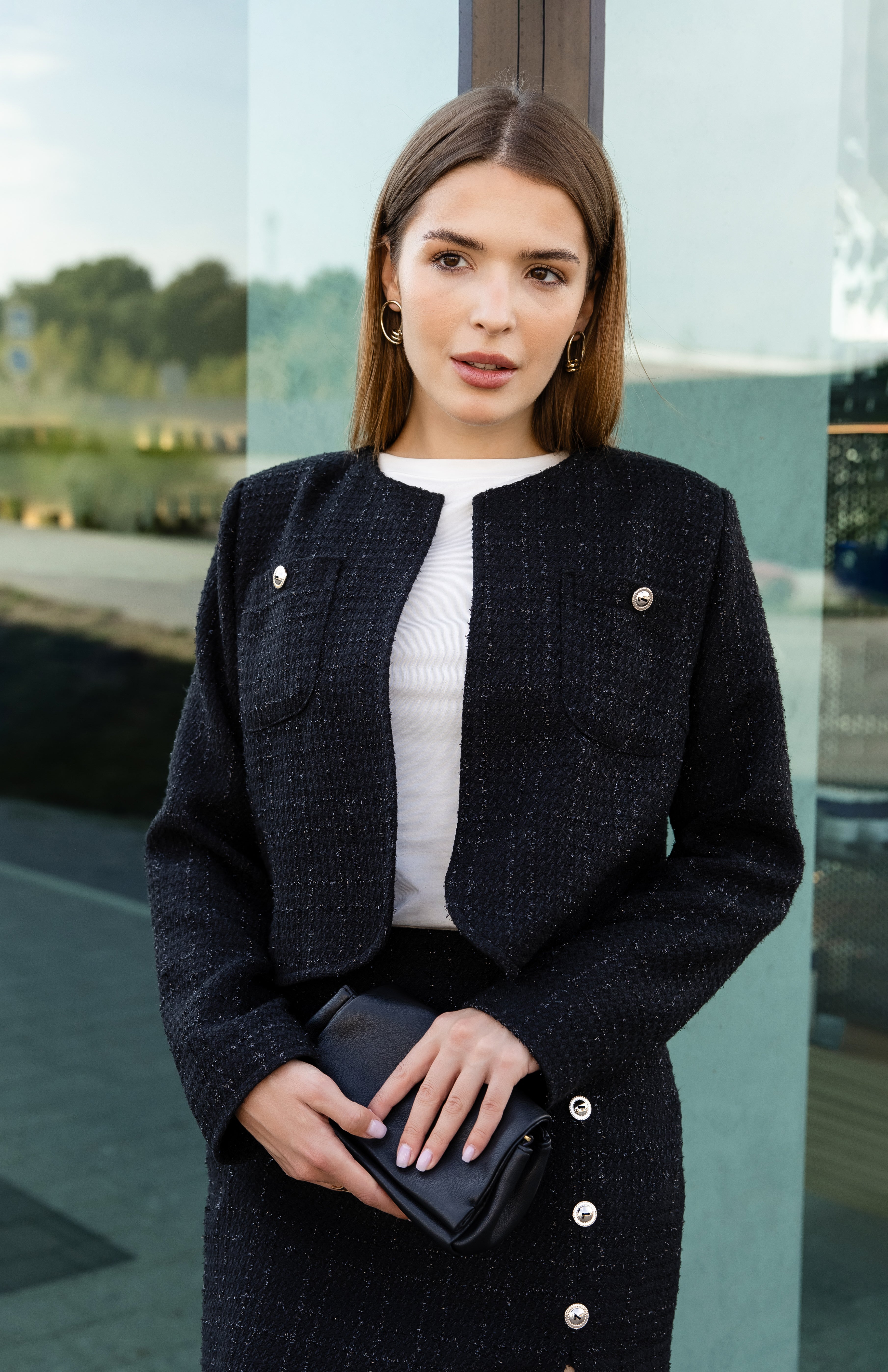 Костюм CHANEL (жакет+спідниця) чорний