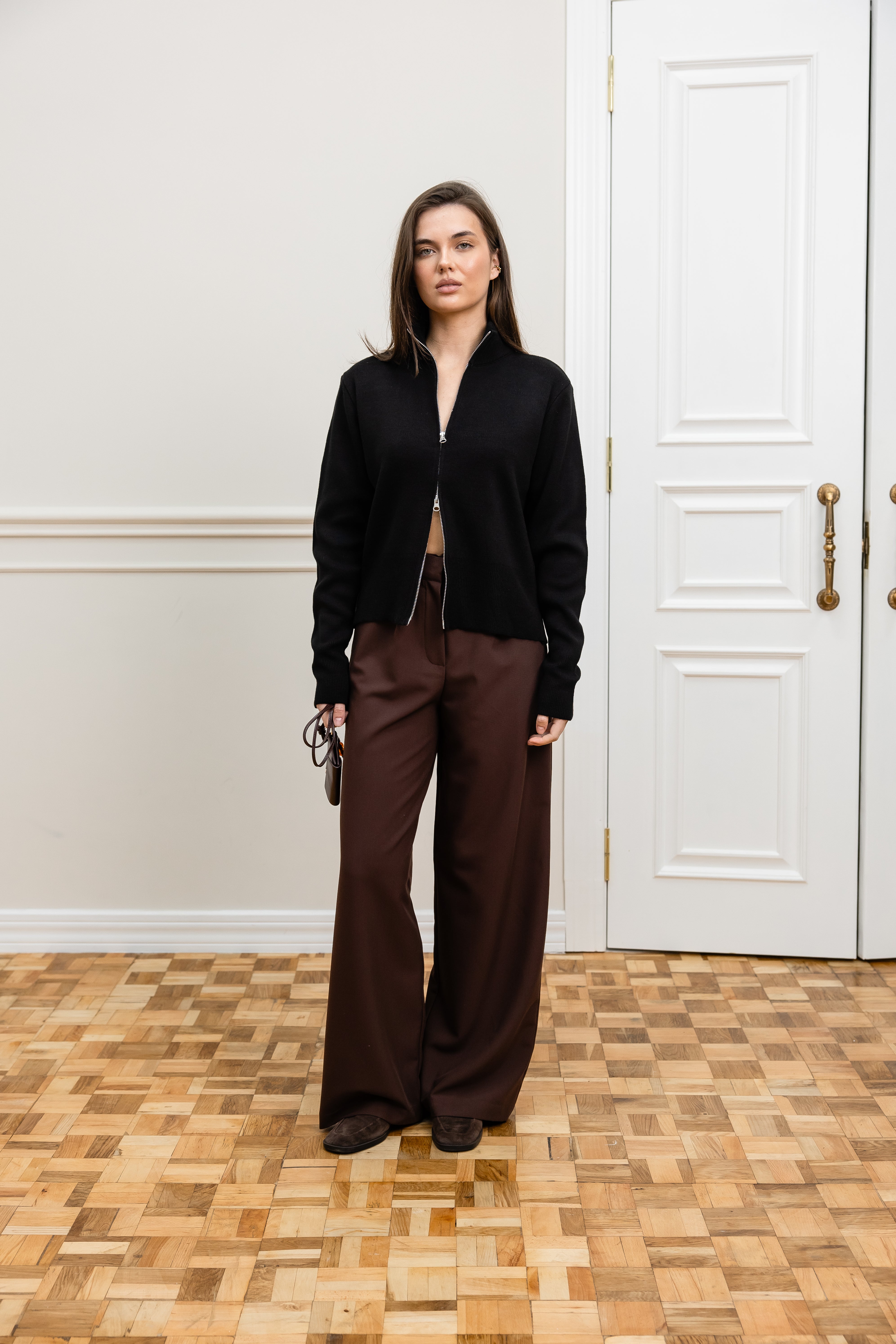 Джемпер на блискавці чорний